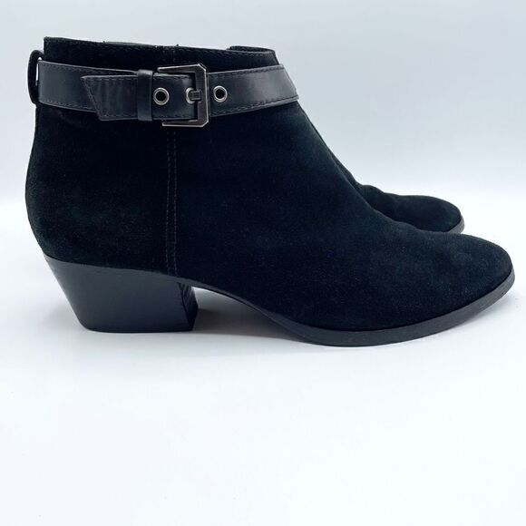 Aquatalia Fatima Women’s Black Suede Ankle Bootie - Picture 1 of 8